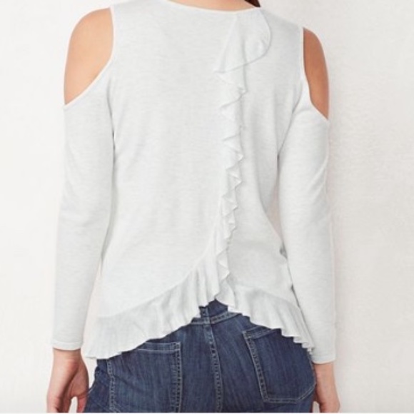 LC LAUREN CONRAD Cold Shoulder Top - Picture 2 of 6
